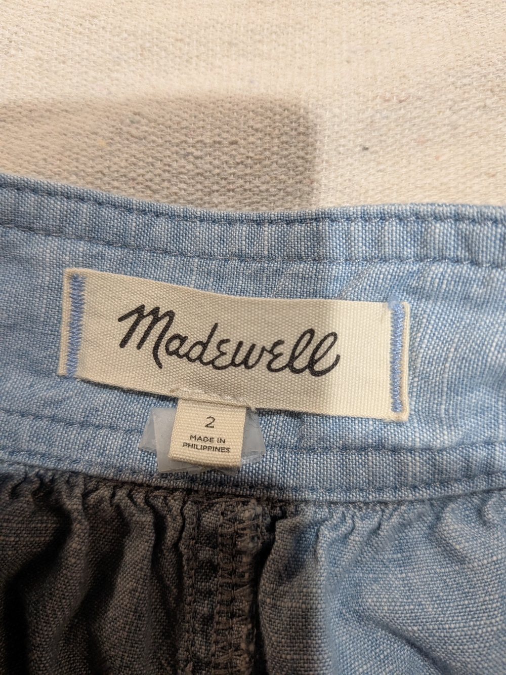 Madewell Light Blue Button Front Midi Skirt - Picture 7 of 11